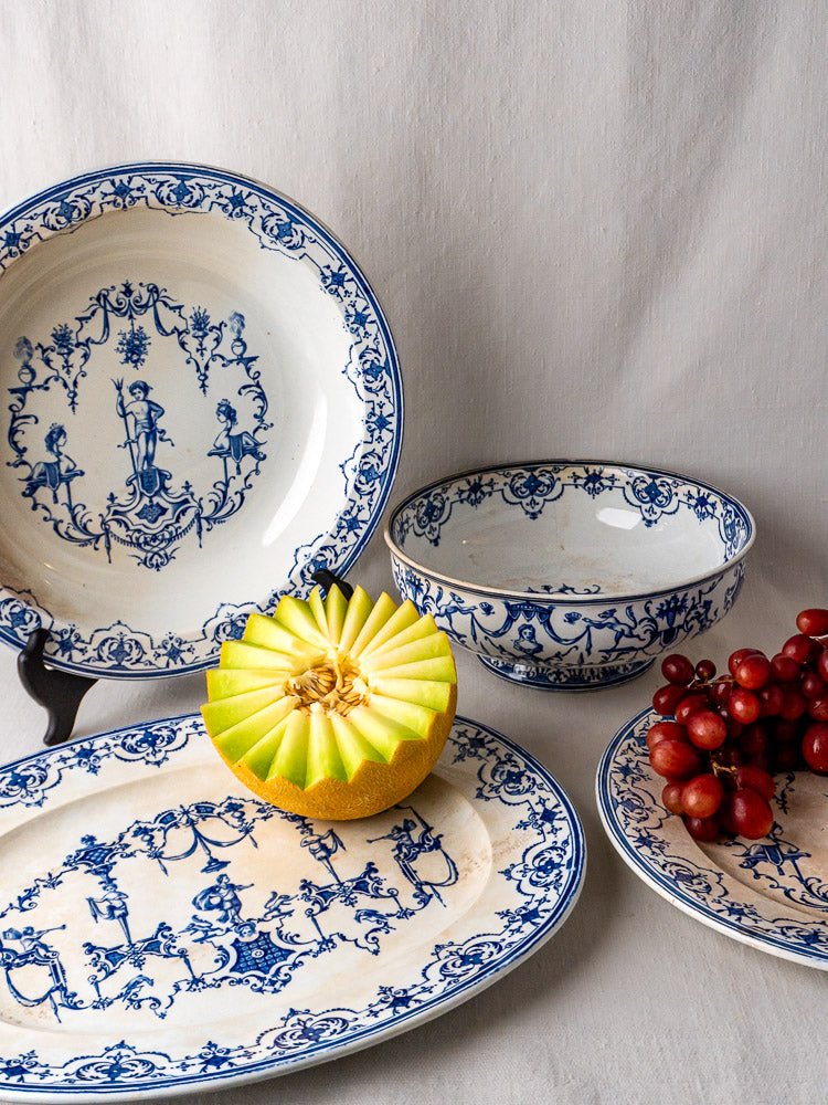 Antique French Faience Set | Vieillard Bordeaux Bérain | Circa