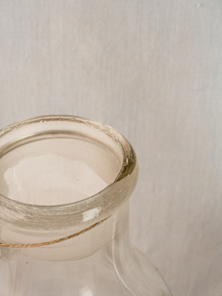 Close-up of Antique French L. Jaubert Truffle Jar top, Aups c. 1900, on light background.