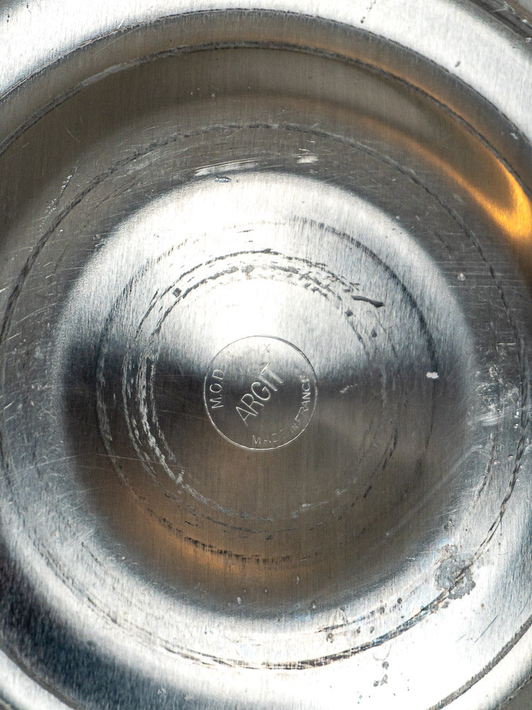 Ayala Champagne Bucket base with engraved ARGT mark and gently worn vintage French aluminum.