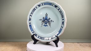 Antique French Faience Plate | Cul Noir | 19th Century