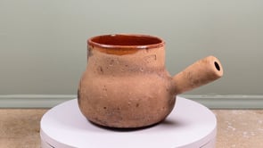 Vallauris Pot à Lait in Glazed Terracotta, Stamped Societe Generale