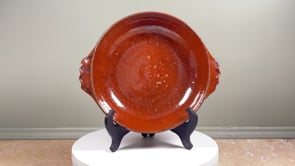 Rustic Mid-Century Vallauris Terracotta Baking Dish with Handles