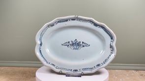 Antique French Faience Platter | Rouen Tradition Cul Noir | 19th Century
