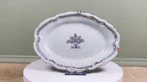 Antique French Faience Platter | Cul Noir |  18th Century