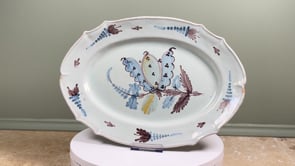 Antique French Cul Noir Faience Platter | Provincial | Late 18th C.