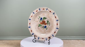 Antique French Faience Plate | Normandy Floral | Early 19th Century