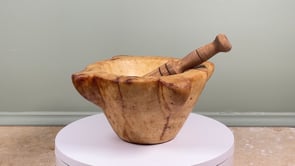 Antique French Marble Mortar & Pestle | Provencal Silhouette | 18th Century