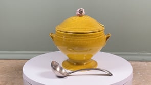 Vintage French Yellow Soupière | Signed Eyguières Provençal Tureen