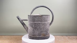 Antique French Zinc Watering Can | Galvanized Sheet Zinc | Late 19th to Early 20th Century
