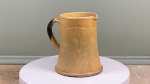 Antique French Pichet Jaune | Yellow Glazed Earthenware | Late 19th Early 20th