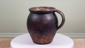 Antique French Provincial Glazed Earthenware Jug | 19th Century