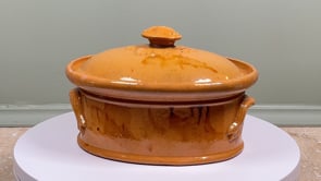 Antique French Terrine | Mustard Ochre Glaze | Late 19th to Early 20th Century