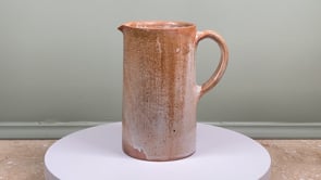Antique French Stoneware Pitcher | Salt Glaze Cruche | Mid-20th Century