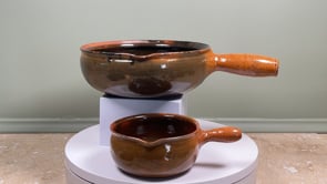 Antique French Poêlon Pair | Grandjean Jourdan Vallauris | Mid 20th Century
