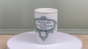 Antique French Felix Potin Jam Pot | Confitures Fines Paris | Late 19th Century