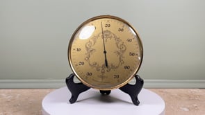 Vintage French Lincoln Thermometer | Gilt Wall Dial