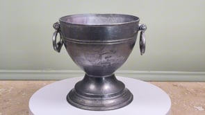 Antique French Pewter Footed Bowl | Mid 19th Century