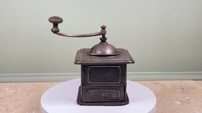 Antique French Peugeot Frères Coffee Mill | Tinned Steel, Late 19th Century