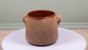 Antique French Confit Pot | Brown Glazed Interior | Late 19th C
