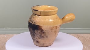 Antique French Toupin | Glazed Terracotta | 19th Century Cooking Pot