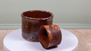 Pair of 19th Century French Ceramic Cheese Strainers