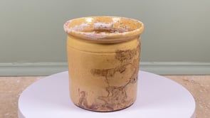 Antique French Confit Pot | Yellow Glazed Earthenware | Provençal 19th Century