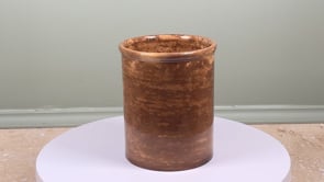 Antique French Pot a Confiture | Creil et Montereau | Brown Glaze