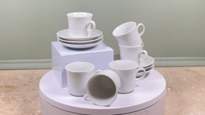Vintage Hutschenreuther Espresso Cups and Saucers | German Porcelain Demitasse Set of Six