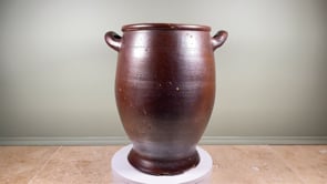 Antique French Storage Jar | Salt Glazed Stoneware | Large Pot à Graisse