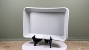 Vintage French Porcelain Baking Dish | White Rectangular Plat à Four