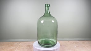 Antique French Demijohn | Hand Blown Green Glass | Late 19th to Early 20th Century