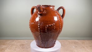 Antique French Walnut Oil Jug | Périgord Earthenware | 19th Century