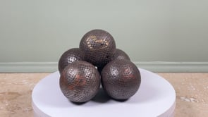 Antique French Petanque Balls (Boules Cloutées) | Set of Five | Early 20th C.