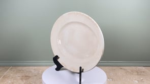 Vintage French Sarreguemines Platter | Ivory Ironstone | Digoin & Sarreguemines