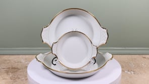 Antique French Vieux Paris Porcelain Serving Dishes | Set of Three | 19th Century