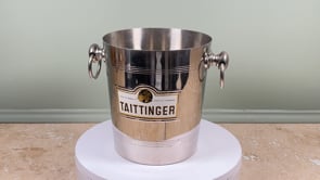Taittinger Champagne Bucket | Vintage French Plated Wine Cooler