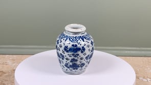 Antique Dutch Delft Vase | Blue and White Faience | 18th Century Chinoiserie