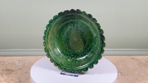 Antique French Earthenware Bowl | Provençal Green Glaze | Late 19th to Early 20th Century