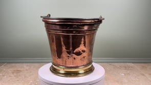 Antique French Copper Bucket | Copper Champagne Bucket | Late 19th Century