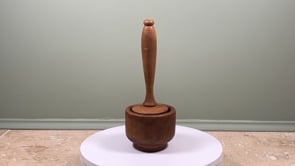 Antique French Wooden Mortar and Pestle | Turned Hardwood | Early to Mid 20th Century