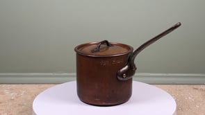 Antique French Copper Saucepan | Pierre Vergnes Durfort | Mid 20th Century