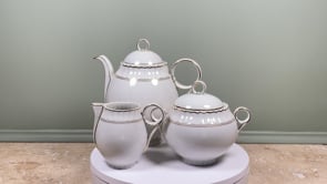Antique French Limoges Tea Service | Bernardaud Porcelain | 26 Pieces c.1900