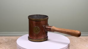 Antique French Copper Strainer Pot | Wall Perforated Passette | L. Fraiche Carcassonne