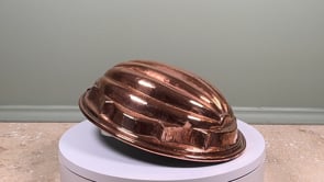 Antique French Copper Melon Mold | Tin-Lined Dessert Mold
