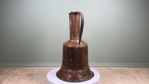 Antique French Copper Water Jar | Hammered Copper | Twin Iron Handles, 19th Century