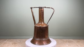 Antique French Copper Water Jug | Iron Handles | Hand-Hammered Broc à Eau