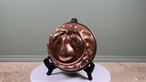 Antique French Copper Jelly Mold | Embossed Pear Motif | 19th Century