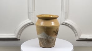 Antique French Confit Pot | Yellow Glazed Terracotta | Late 19th Century