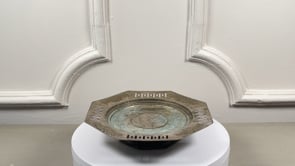 Art Deco French Silver Plate Tazza | Octagonal Footed Coupe