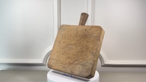 Antique French Chopping Board | French Cutting Board | Square with Six Sided Handle